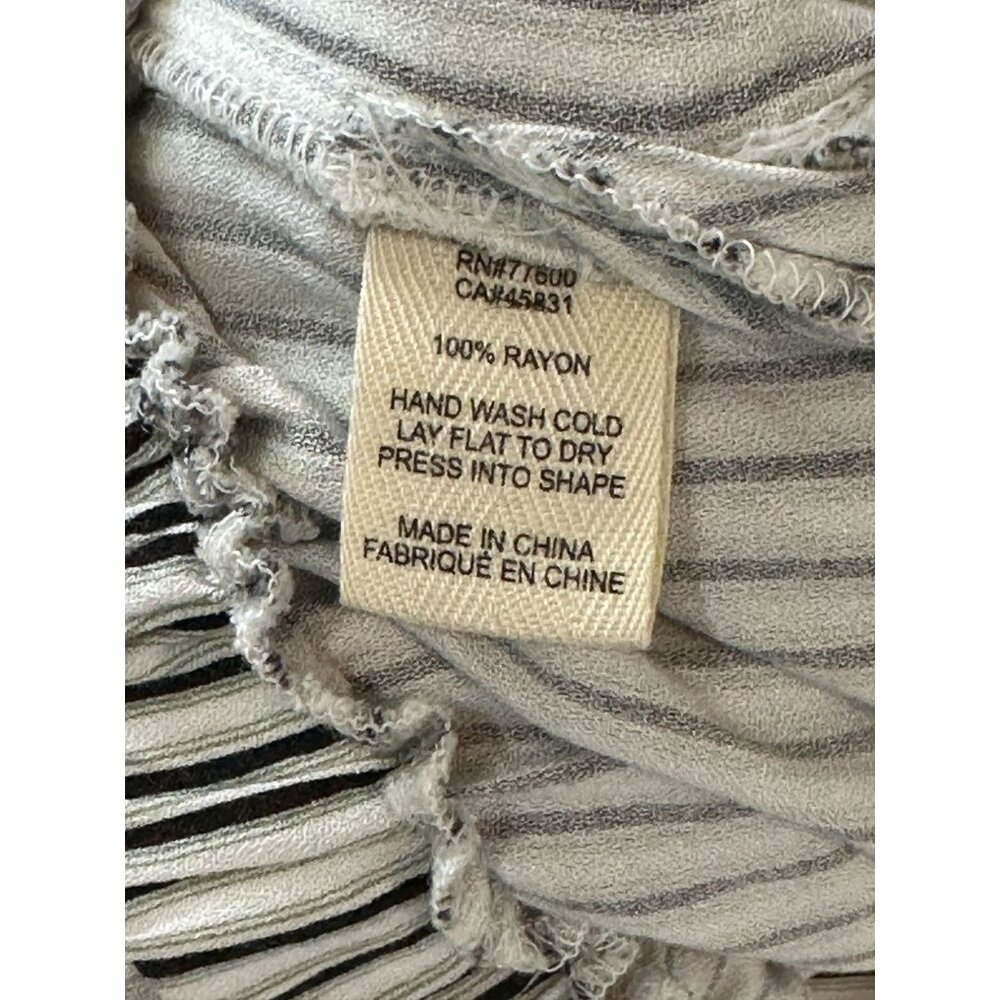 Anthropologie Saltwater LUXE Jumpsuit Large White Black Stripe Wide Leg Boho - Picture 5 of 14